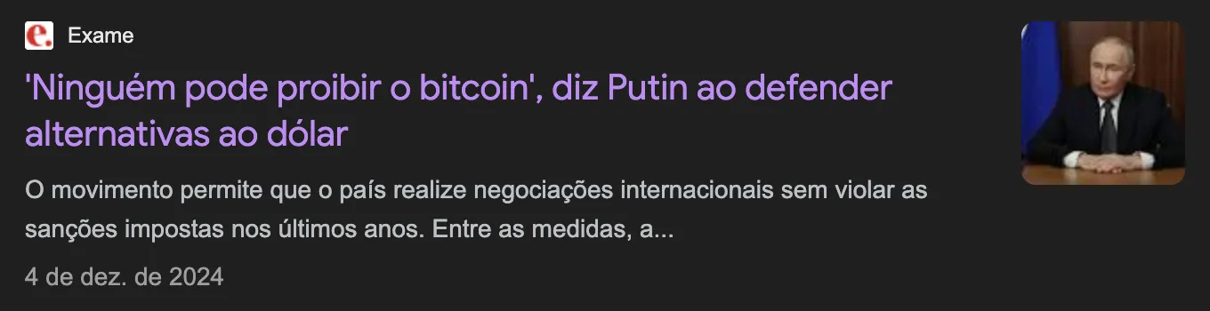 Político discursando com um broche de Bitcoin