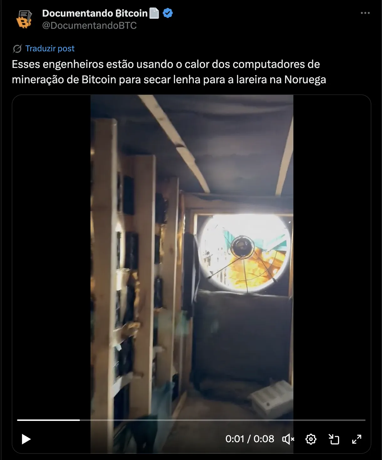 Sistema de refrigeração para mineração de Bitcoin