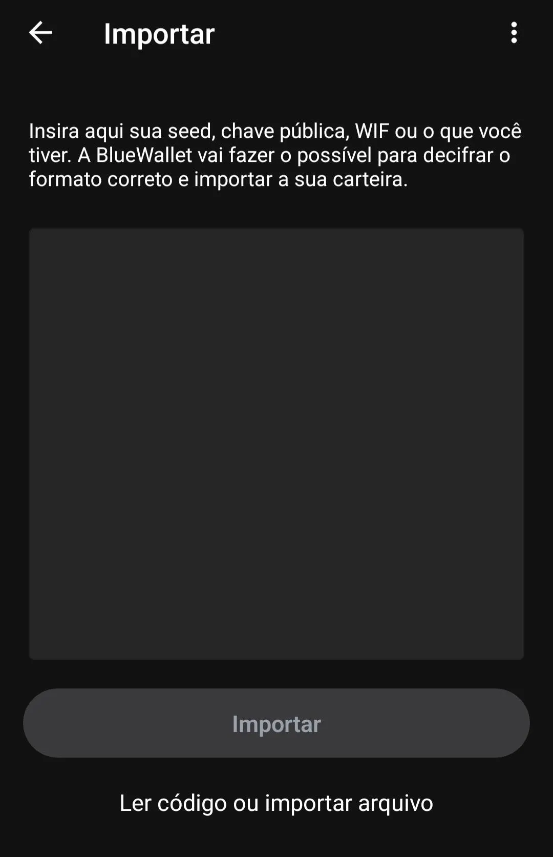 Passo 14 para criar carteira de Bitcoin: Adicionar senha