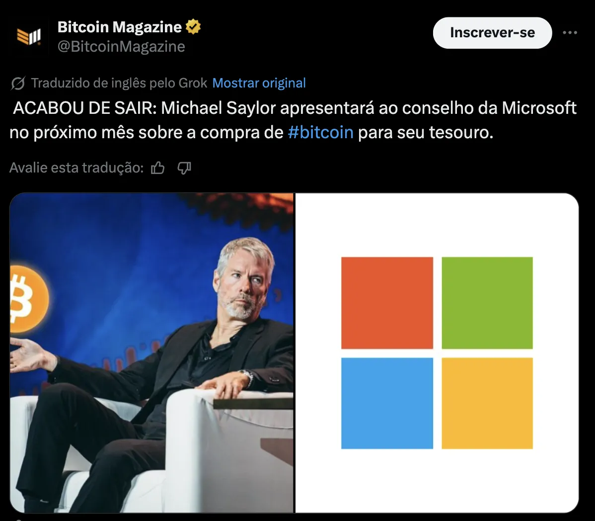 Apresentação de Michael Saylor para a Microsoft sobre Bitcoin