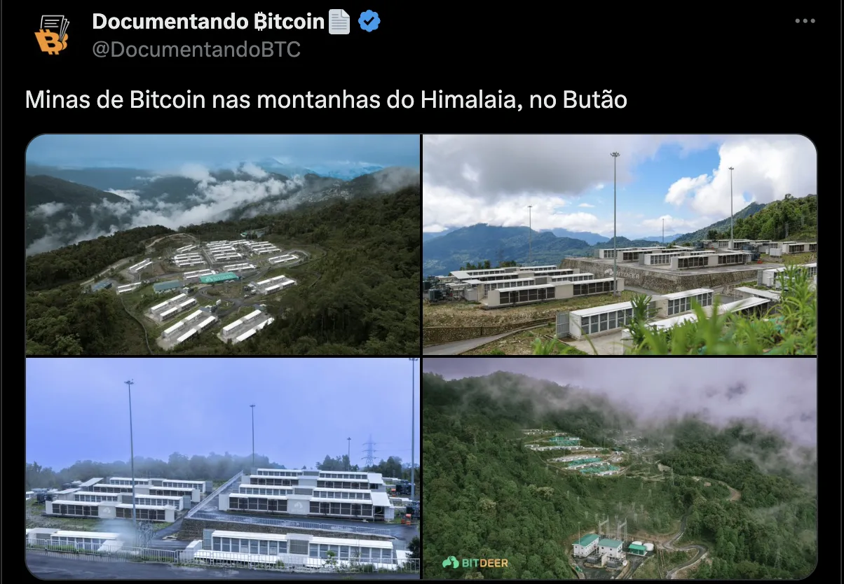 Grande galpão de mineração de Bitcoin